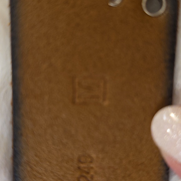 Vintage Fossil Y2k Belt Brown Leather Metallic Accents Studding Womens M - Picture 12 of 14